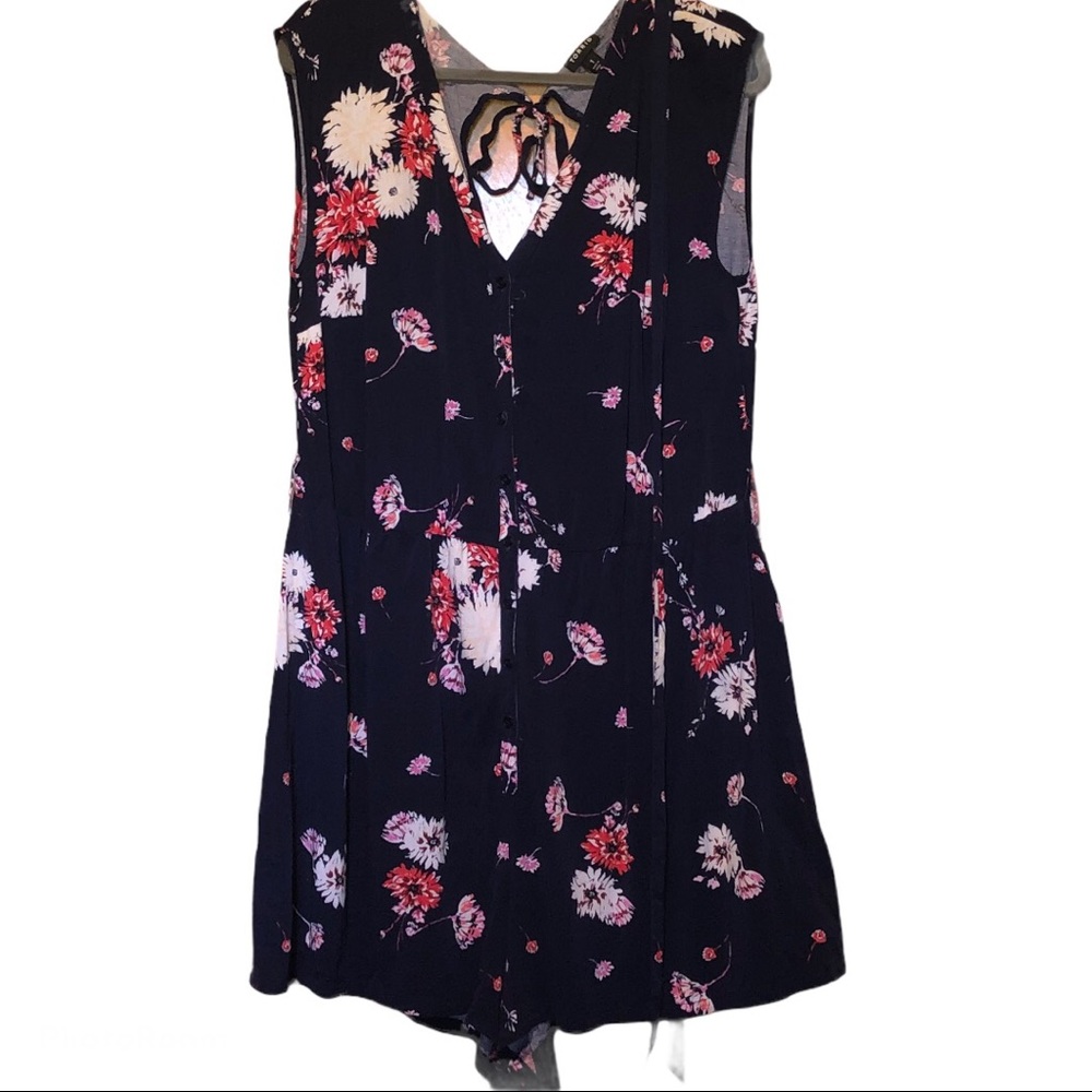 Torrid Brand Navy Floral Romper